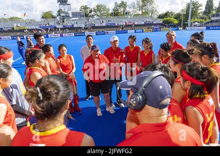 AMSTERDAM - entraîneur-chef Alyson Annan (CHN) pendant le match entre l'Inde et la Chine aux Championnats du monde de hockey au stade Wagener, sur 5 juillet 2022 à Amsterdam. ANP WILLEM VERNES Banque D'Images