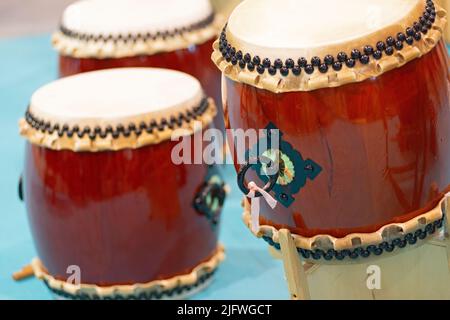 Taiko, batterie japonaise percussion Banque D'Images