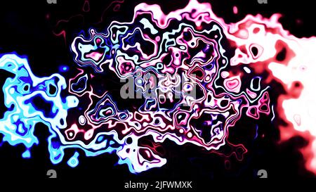 Des motifs éclatants qui font des motifs.Motion.des motifs éclatants colorés en 3D qui brillent et bougent. 4K images de haute qualité Banque D'Images