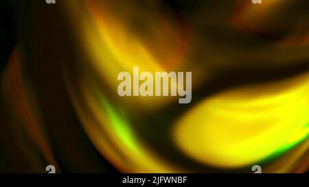 Le tissu holographique futuriste irisé fait des vagues en mouvement. Conception. Des reflets lumineux brillent à travers une fine texture en soie Banque D'Images