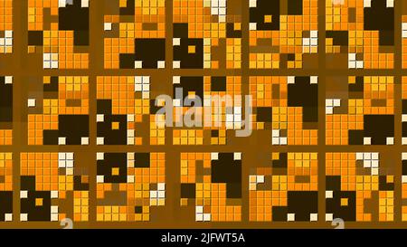 Bright Sparkling Constructor.Motion.petits carrés qui fonctionnent et scintillent dans l'animation. 4K images de haute qualité Banque D'Images