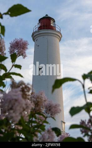 Le vieux phare de Marjaniemi à Hailuodo, en Finlande Banque D'Images