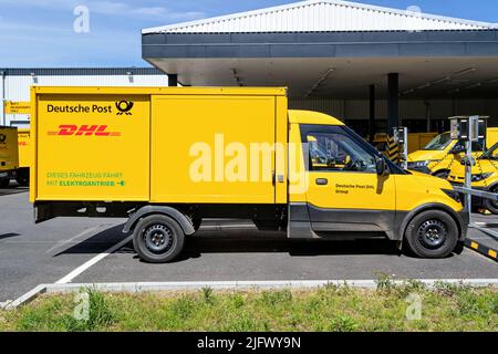 StreetScooter Travaux de Deutsche Post DHL Banque D'Images