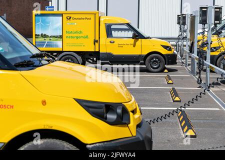 StreetScooter Travaux de Deutsche Post DHL Banque D'Images