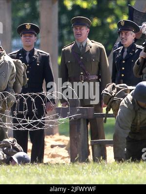 MATT DAMON, Hugh Bonneville, GEORGE CLOONEY, LES MONUMENTS MEN, 2014 Banque D'Images
