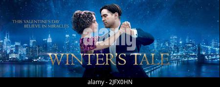 JESSICA BROWN FINDLAY, Colin Farrell, affiche de film WINTER'S TALE, 2014 Banque D'Images