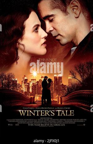 JESSICA BROWN FINDLAY, Colin Farrell, affiche de film WINTER'S TALE, 2014 Banque D'Images