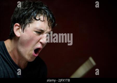 MILES TELLER, WHIPLASH, 2014 Banque D'Images