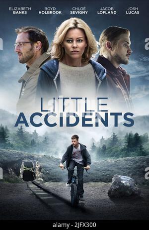 JOSH LUCAS, ELIZABETH BANKS, BOYD HOLBROOK, JACOB LOFLAND POSTER, petits accidents, 2014 Banque D'Images