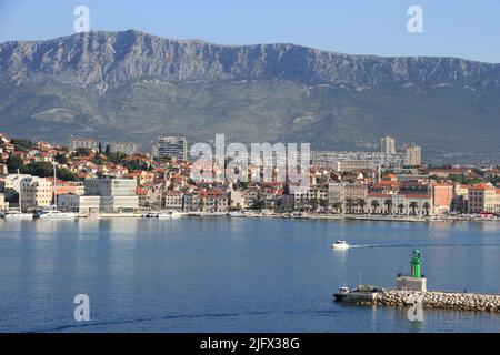 Scènes autour du port à Split, Croatie Banque D'Images