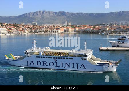 Scènes autour du port à Split, Croatie Banque D'Images