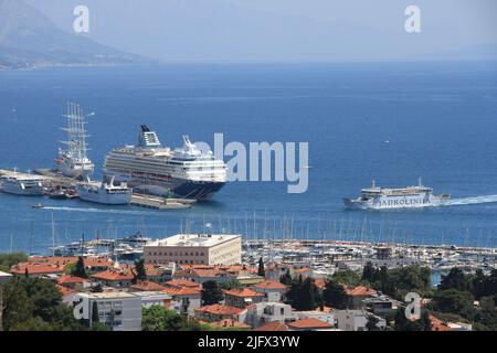 Scènes autour du port à Split, Croatie Banque D'Images