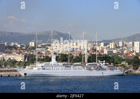 Scènes autour du port à Split, Croatie Banque D'Images