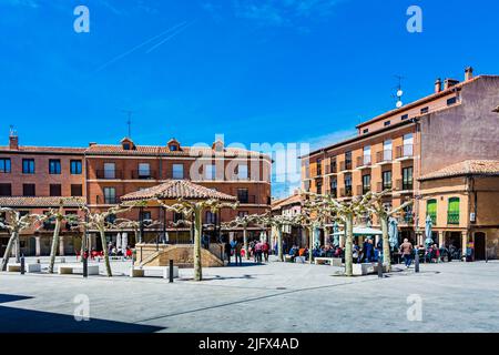 Place du vieux marché - Plaza del Mercado Viejo. Lerma, Burgos, Castilla y León, Espagne, Europe Banque D'Images