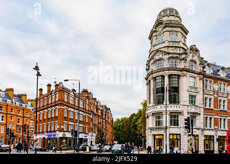 Smallbone. Porte Brompton. Quartier de South Kensington du Royal Borough of Kensington and Chelsea, Londres, Angleterre, Royaume-Uni, Europe Banque D'Images