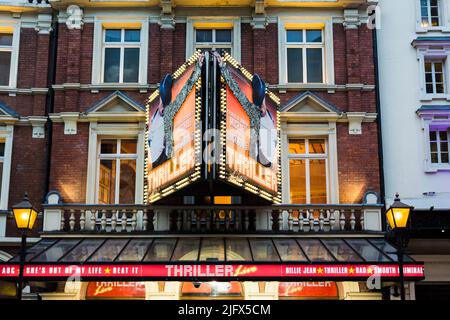 Le Lyric Theatre est un théâtre du West End sur Shaftesbury Avenue dans la ville de Westminster. Thriller Live. Londres, Angleterre, Royaume-Uni Banque D'Images