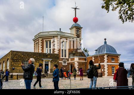 L'Observatoire Royal, Greenwich - ROG-, connu sous le nom de l'ancien Observatoire Royal de 1957 à 1998, lorsque l'Observatoire Royal Greenwich, RGO, temp Banque D'Images