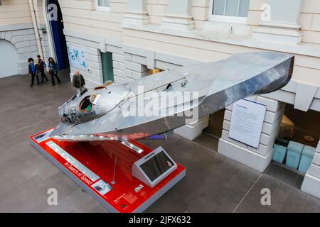 Miss Britain III est un bateau de course conçu et construit par Hubert Scott-Paine. Le Musée maritime national, NMM, est un musée maritime de Greenwich Banque D'Images