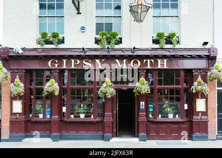 Gypsy Moth Pub, Greenwich, le pub porte le nom du petit bateau dans lequel Sir Francis Chichester naviguait à lui seul dans le monde. Greenwich, G. Banque D'Images