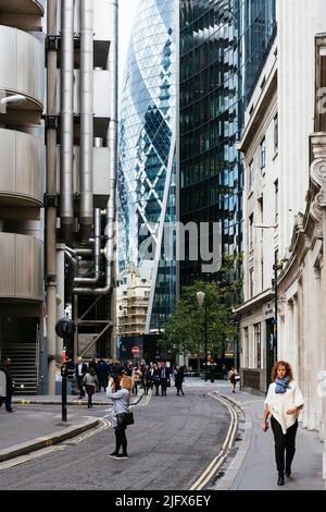 Architecture moderne dans le quartier financier. Ville de Londres, Londres, Angleterre, Royaume-Uni, Europe Banque D'Images