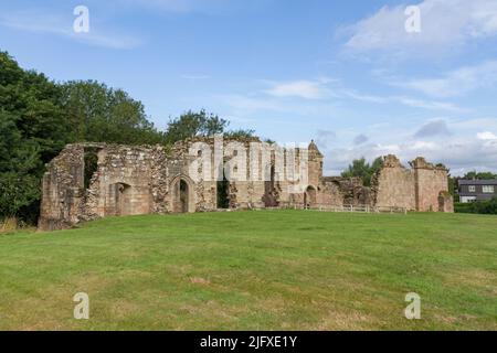 Le château de Spofforth dans le village de Spofforth, dans le North Yorkshire, en Angleterre était un manoir fortifié, ruiné pendant la guerre civile anglaise. Banque D'Images