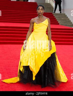 La première mondiale du film « No Time to Die » de James Bond a eu lieu au Royal Albert Hall - arrivées avec: Lashana Lynch Where: London, Royaume-Uni quand: 28 septembre 2021 crédit: Mario Mitsis/WENN Banque D'Images