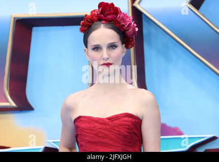 Londres, Royaume-Uni, 05/07/2022, Natalie Portman participe au Gala screening britannique de 'Thor: Love and Thunder' à Odeon Leicester Square à Londres Banque D'Images