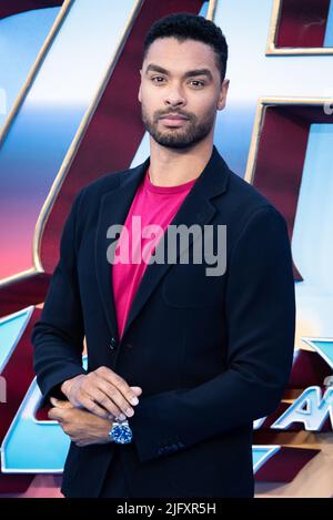 Londres, Royaume-Uni. 05th juillet 2022. Rege-Jean page assiste au Gala screening britannique de Marvel Studioss' Thor: Love and Thunder à Odeon Luxe Leicester Square à Londres. (Photo de Loredana Sangiuliano/SOPA Images/Sipa USA) crédit: SIPA USA/Alay Live News Banque D'Images