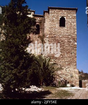 ALCAZABA DE MALAGA - FORTIFICATION PALACIGA DE EPOCA MUSULMANA - SIGLO XI Emplacement: ALCAZABA. Malaga. ESPAGNE. Banque D'Images