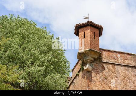 Vue partielle de l'extérieur de la Mastio de la Cittadella à Turin, Italie Banque D'Images