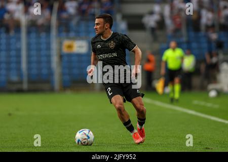 Poznan, Pologne. 06th juillet 2022. Gara Garayev lors du match de qualification de la Ligue des champions de l'UEFA 1st entre Lech Poznan et Qarabag FK sur 5 juillet 2022 à Poznan, en Pologne. (Photo de Pawel Jaskolka/PressFocus/SIPA USA) France OUT, Pologne OUT Credit: SIPA USA/Alay Live News Banque D'Images