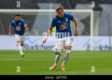 Poznan, Pologne. 06th juillet 2022. Michal Skoras lors du match de qualification de la Ligue des champions de l'UEFA 1st entre Lech Poznan et Qarabag FK sur 5 juillet 2022 à Poznan, en Pologne. (Photo de Pawel Jaskolka/PressFocus/SIPA USA) France OUT, Pologne OUT Credit: SIPA USA/Alay Live News Banque D'Images