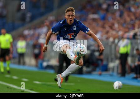 Poznan, Pologne. 06th juillet 2022. Michal Skoras lors du match de qualification de la Ligue des champions de l'UEFA 1st entre Lech Poznan et Qarabag FK sur 5 juillet 2022 à Poznan, en Pologne. (Photo de Pawel Jaskolka/PressFocus/SIPA USA) France OUT, Pologne OUT Credit: SIPA USA/Alay Live News Banque D'Images