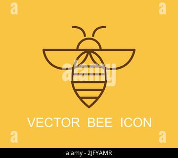 Motif abeille. Logo de la société Honey Illustration de Vecteur