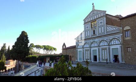 Abbaye de San Miniato al Monte près de Florence, Toscane, Italie Banque D'Images