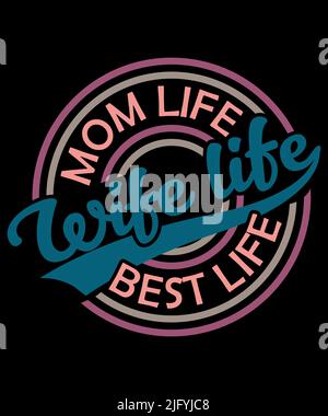 Meilleurs modèles de tee-shirt femme. Modèles personnalisés de t-shirt accrocheur pour femme, cadeau pour femme, modèle d'imprimé de t-shirt pour femme. Illustration de Vecteur