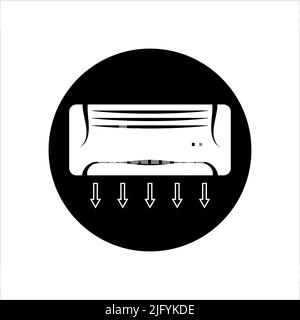 Icône du climatiseur, illustration du schéma de climatiseur Illustration de Vecteur