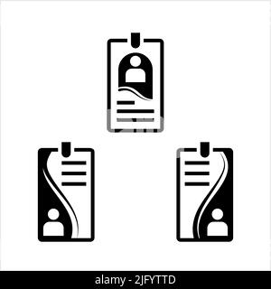 Illustration de l'illustration vectorielle de l'icône de carte d'identité Illustration de Vecteur