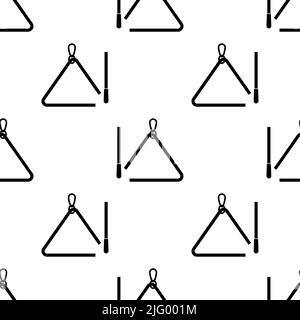 Triangle Music instrument Icon Seamless Pattern Vector Art Illustration Illustration de Vecteur