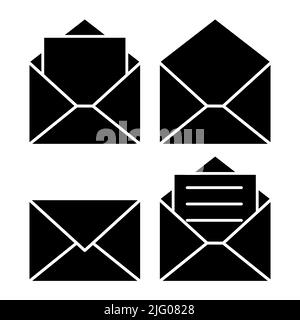 Icône courrier. Enveloppe. Illustration vectorielle isolée sur blanc Illustration de Vecteur