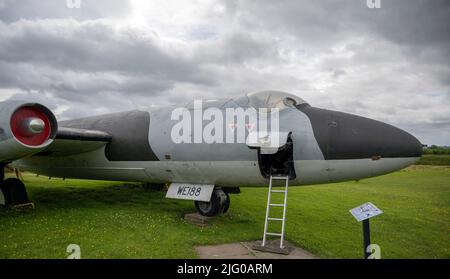 Canberra WE788 au musée de l'aviation de Solway Banque D'Images