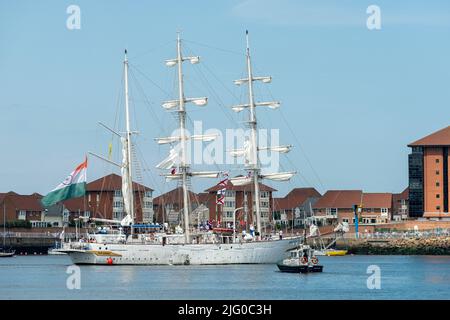 Voiliers à voile à la course des « Tall Ships » à Sunderland en 2018 Banque D'Images