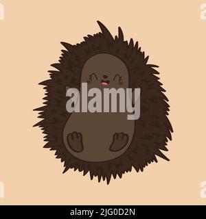 Adorable motif hérisson Clipart de style dessin animé. Mignon clip Art hérisson. Illustration vectorielle d'un animal forestier pour des imprimés pour vêtements, autocollants Illustration de Vecteur