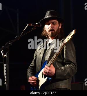 Supergrass se produire au Pub in the Park, Bath, Royaume-Uni. 18 juin 2022 Banque D'Images