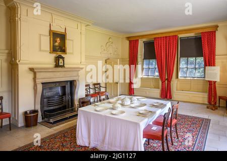 Salle à manger à Kew Palace, Kew Gardens, Richmond, Londres, Angleterre, ROYAUME-UNI Banque D'Images