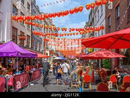 Gerrard Street, Chinatown, Soho, Londres, Angleterre, ROYAUME-UNI Banque D'Images