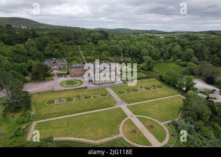 Bantry House et les jardins sud-ouest du comté de Cork, Irlande vue aérienne de drone Banque D'Images