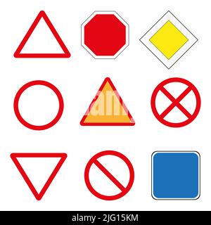 Icône de vecteur de signalisation routière sur fond blanc Illustration de Vecteur