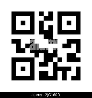 Illustration vectorielle d'icône de code QR isolée sur fond blanc Illustration de Vecteur