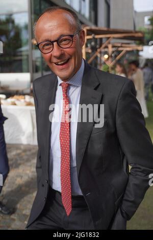 Berlin, Allemagne. 06th juillet 2022. Friedrich Merz (CDU), président du parti, à la "Hessenfest" dans la représentation de l'État de Hesse. Credit: Joerg Carstensen/dpa/Alay Live News Banque D'Images